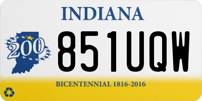 IN license plate 851UQW