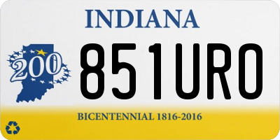 IN license plate 851URO