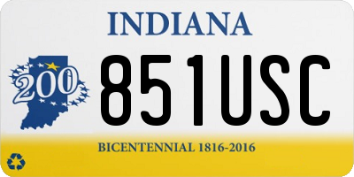 IN license plate 851USC