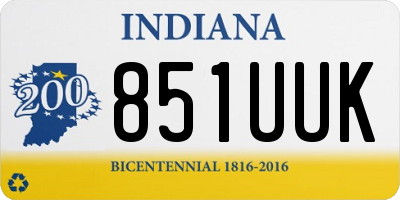 IN license plate 851UUK