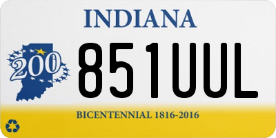 IN license plate 851UUL