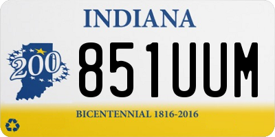 IN license plate 851UUM