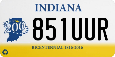 IN license plate 851UUR