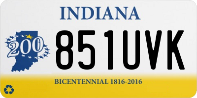 IN license plate 851UVK
