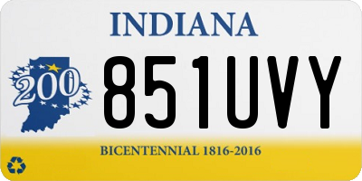 IN license plate 851UVY
