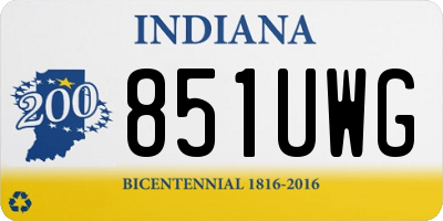 IN license plate 851UWG