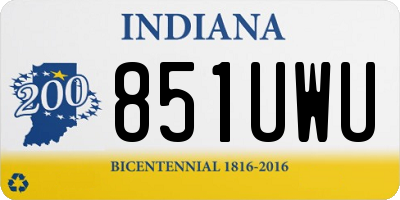 IN license plate 851UWU