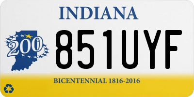 IN license plate 851UYF