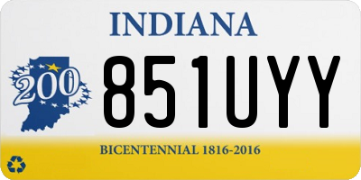 IN license plate 851UYY