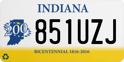 IN license plate 851UZJ