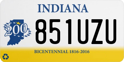 IN license plate 851UZU