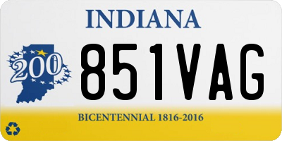 IN license plate 851VAG