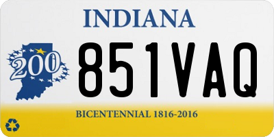 IN license plate 851VAQ
