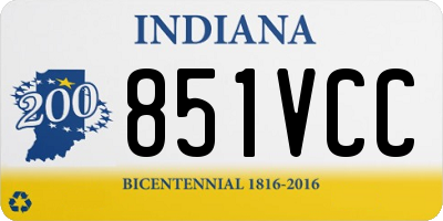 IN license plate 851VCC