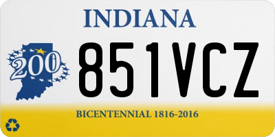 IN license plate 851VCZ