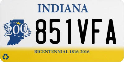 IN license plate 851VFA