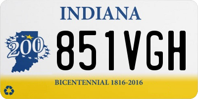 IN license plate 851VGH