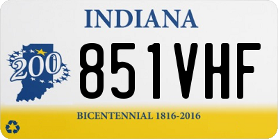 IN license plate 851VHF