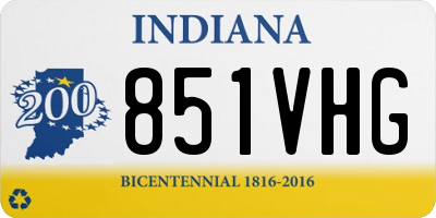 IN license plate 851VHG