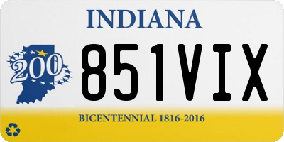 IN license plate 851VIX