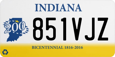 IN license plate 851VJZ
