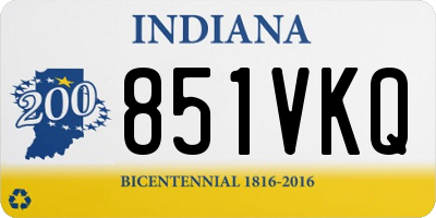IN license plate 851VKQ