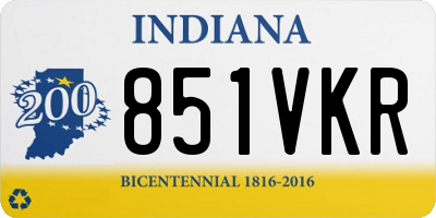 IN license plate 851VKR