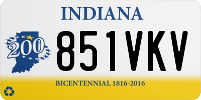 IN license plate 851VKV