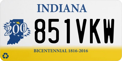 IN license plate 851VKW