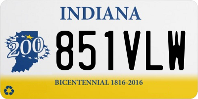 IN license plate 851VLW