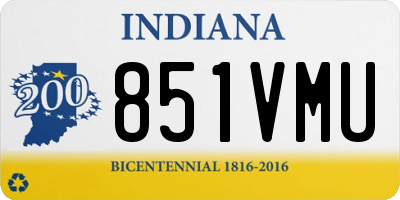 IN license plate 851VMU
