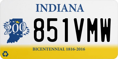 IN license plate 851VMW