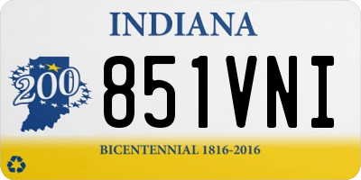 IN license plate 851VNI