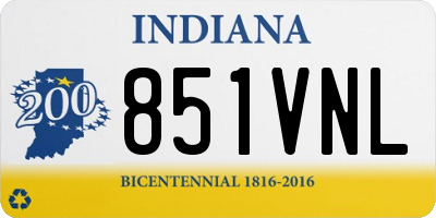 IN license plate 851VNL