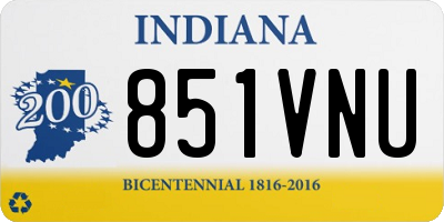 IN license plate 851VNU