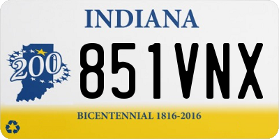 IN license plate 851VNX