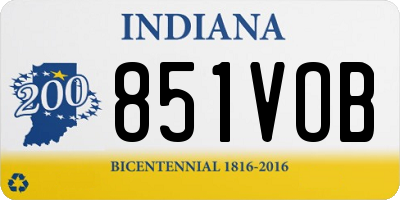 IN license plate 851VOB