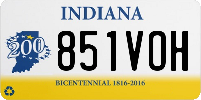 IN license plate 851VOH