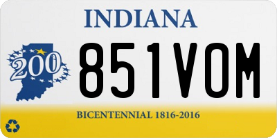 IN license plate 851VOM