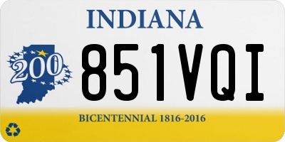 IN license plate 851VQI