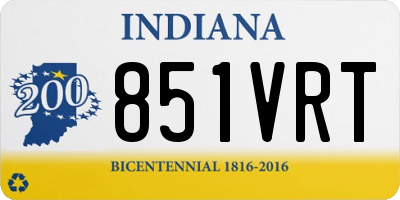 IN license plate 851VRT