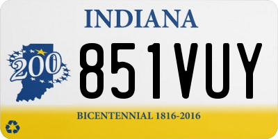 IN license plate 851VUY
