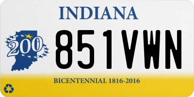 IN license plate 851VWN