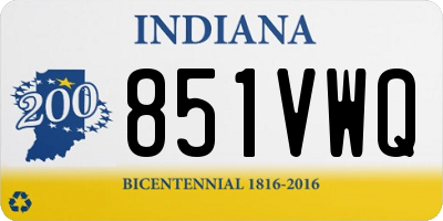 IN license plate 851VWQ