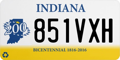 IN license plate 851VXH