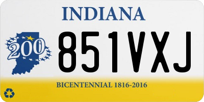IN license plate 851VXJ