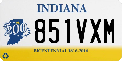 IN license plate 851VXM
