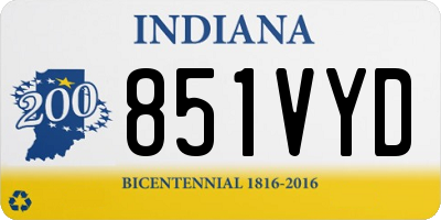 IN license plate 851VYD
