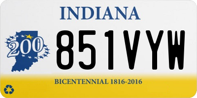 IN license plate 851VYW