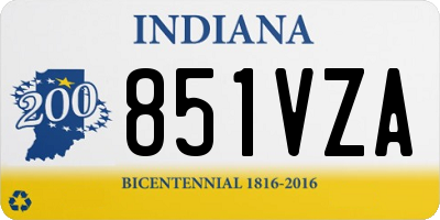 IN license plate 851VZA